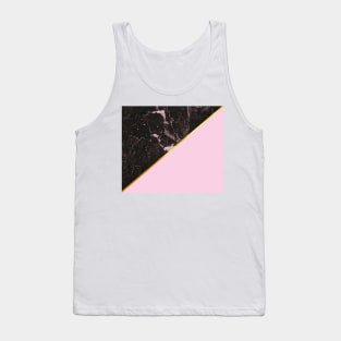 Pink and gold abstract, marble Tank Top